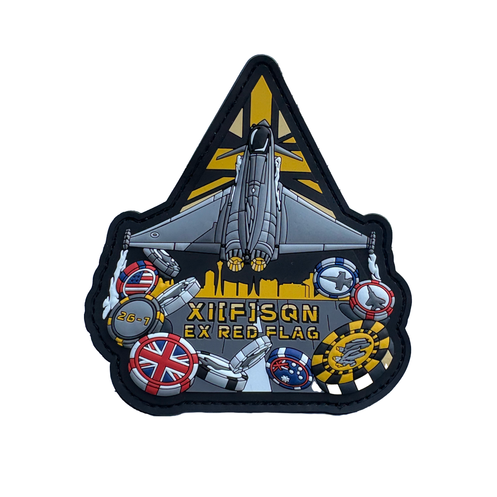 英空軍XI(F) SQN EX RED FLAG 26-1 パッチ 2枚セット XI Squadron Red Flag 26-1 PVC Patch - Exclusive Military